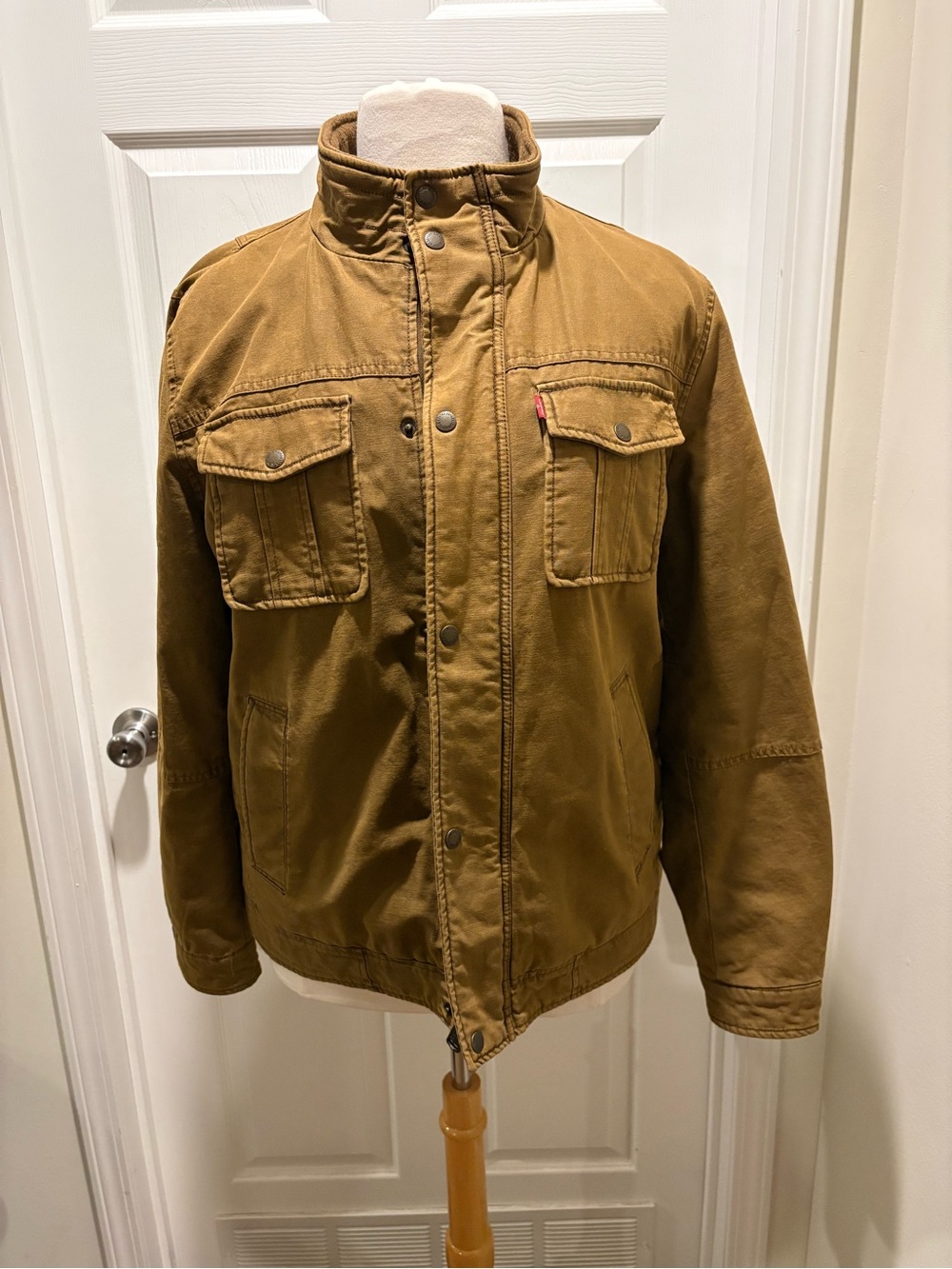 Levi Strauss Men's Brown Canvas Utility Jacket - Large